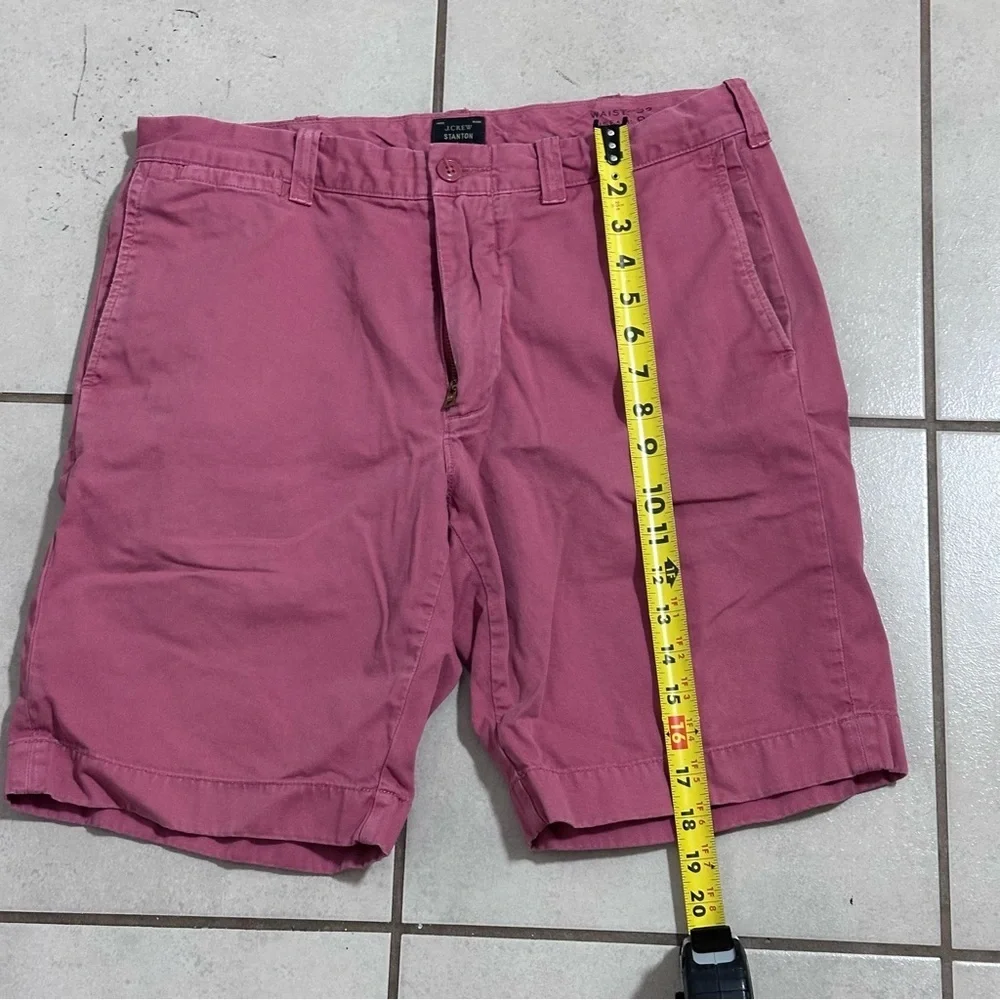 J.Crew Men Pink Twill Stanton Chino‎ Shorts Classic Fit size 32.